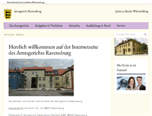 Tablet Screenshot of amtsgericht-ravensburg.de
